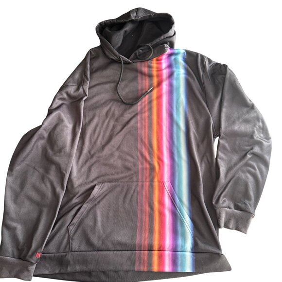 Netflix Other - Netflix Tudum 2025 Hoodie XL Black With Neon Stripe Design